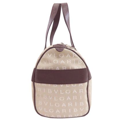 BVLGARI Logo Mania Mini Boston Handbag Canvas Ladies [Used]