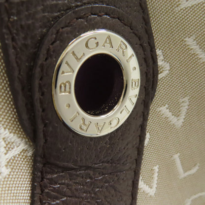 BVLGARI Logo Mania Mini Boston Handbag Canvas Ladies [Used]