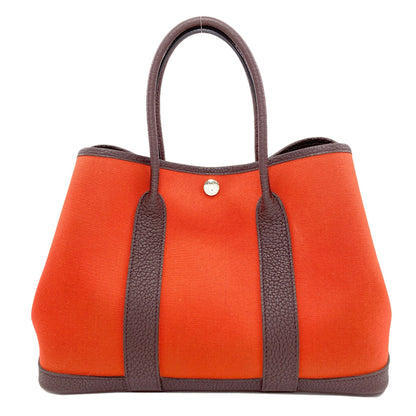HERMES Garden Party TPM SilverHardware Handbag Towar Officche Ladies [Used]