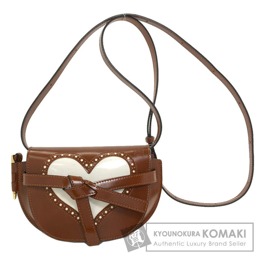 LOEWE Gate Dual Mini Heart Motif Shoulder Bag Calf Ladies [Used]