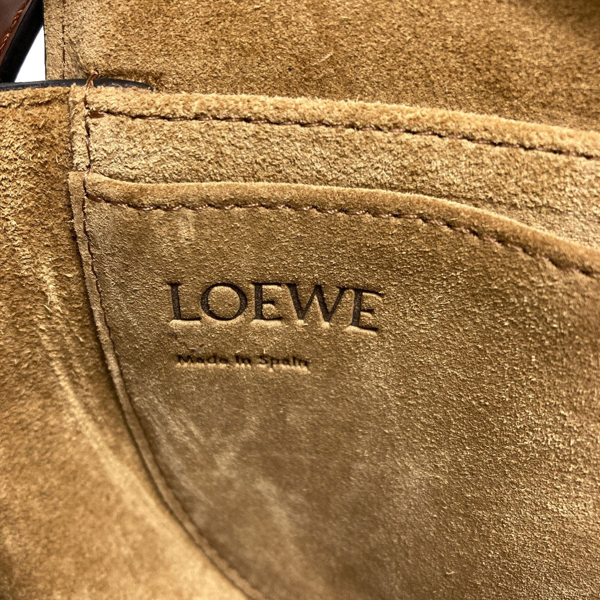 LOEWE Gate Dual Mini Heart Motif Shoulder Bag Calf Ladies [Used]