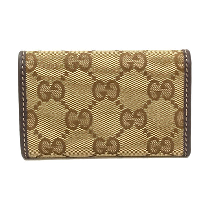 GUCCI 257217 GG Heart key holder Canvas Ladies [Used]