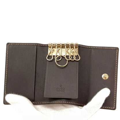 GUCCI 257217 GG Heart key holder Canvas Ladies [Used]