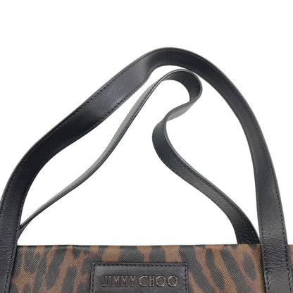Jimmy Choo Leopard pattern embossed Tote Bag Leather Ladies [Used]