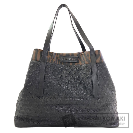 Jimmy Choo Leopard pattern embossed Tote Bag Leather Ladies [Used]