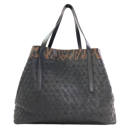Jimmy Choo Leopard pattern embossed Tote Bag Leather Ladies [Used]
