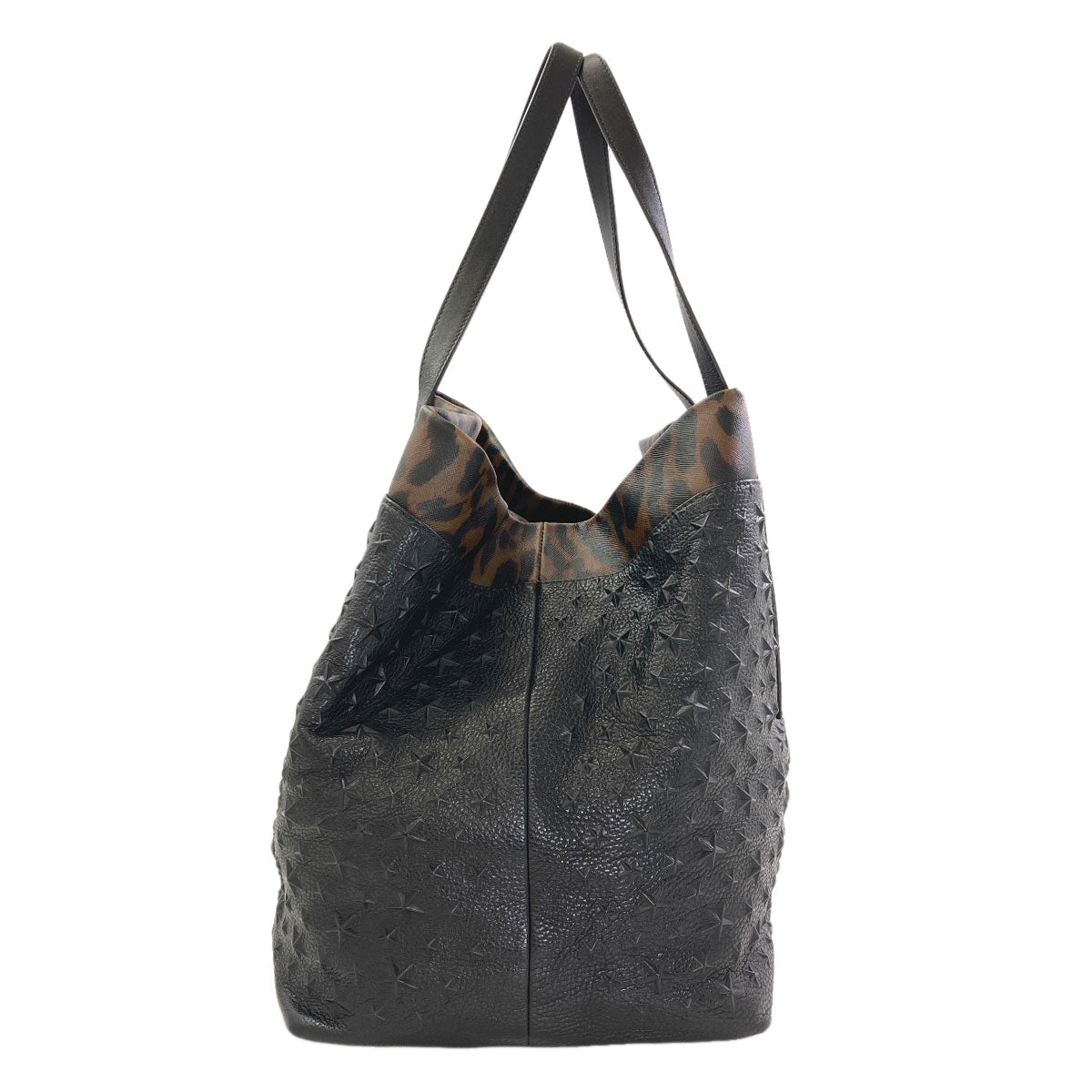 Jimmy Choo Leopard pattern embossed Tote Bag Leather Ladies [Used]