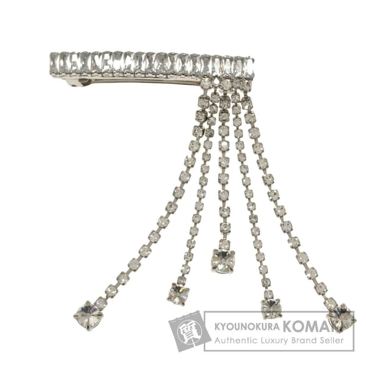MIUMIU Rhinestone Valletta Metal Ladies [Used]
