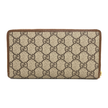 GUCCI 621889 Zip Around Horsebit GG Supreme Long wallet (with coin pocket) PVC Ladies [Used]