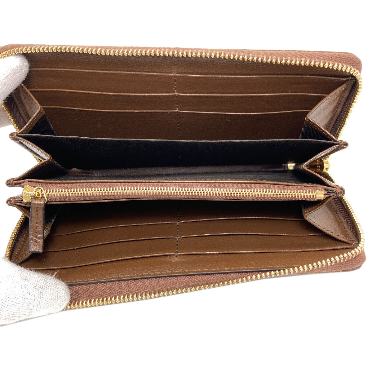 GUCCI 621889 Zip Around Horsebit GG Supreme Long wallet (with coin pocket) PVC Ladies [Used]