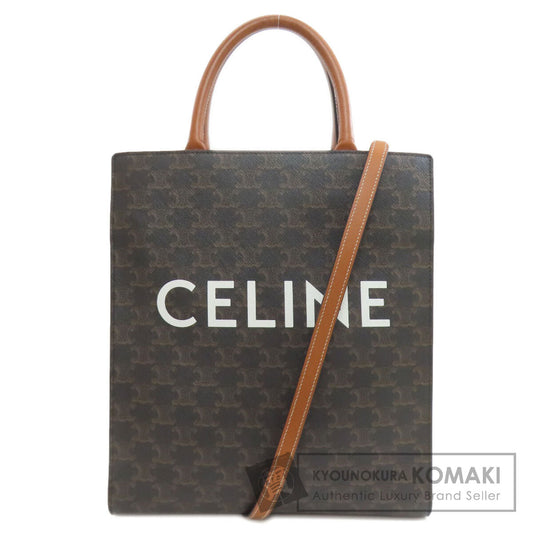 CELINE Vertical Cabas Triomphe 2WAY Handbag PVC Ladies [Used]