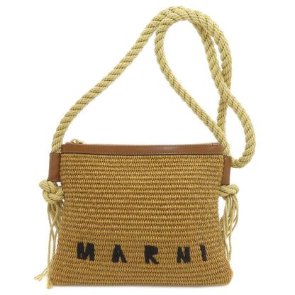 MARNI Tropicália Marcel Zip Pouch Shoulder Bag Raffia Ladies [Used]