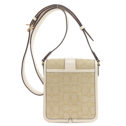 COACH C8321 North South Ronnie Signature Shoulder Bag Canvas LeatherLadies [Used]