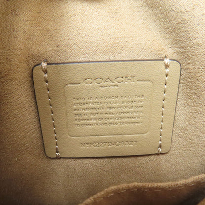 COACH C8321 North South Ronnie Signature Shoulder Bag Canvas LeatherLadies [Used]