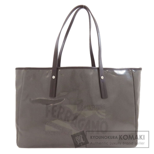 Salvatore Ferragamo logo Tote Bag Coating canvas Ladies [Used]