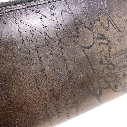 Berluti Zip Around Calligraphy Tote Bag Leather mens [Used]