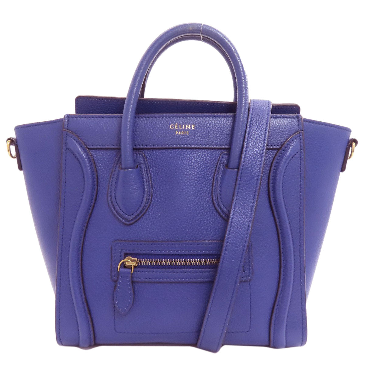 CELINE Luggage nano 2 WAY Handbag Calf Ladies [Used]