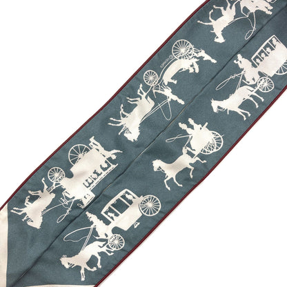 HERMES Twilly: A journey through Paris de Toujours on wheels Scarf Silk Ladies [Used]
