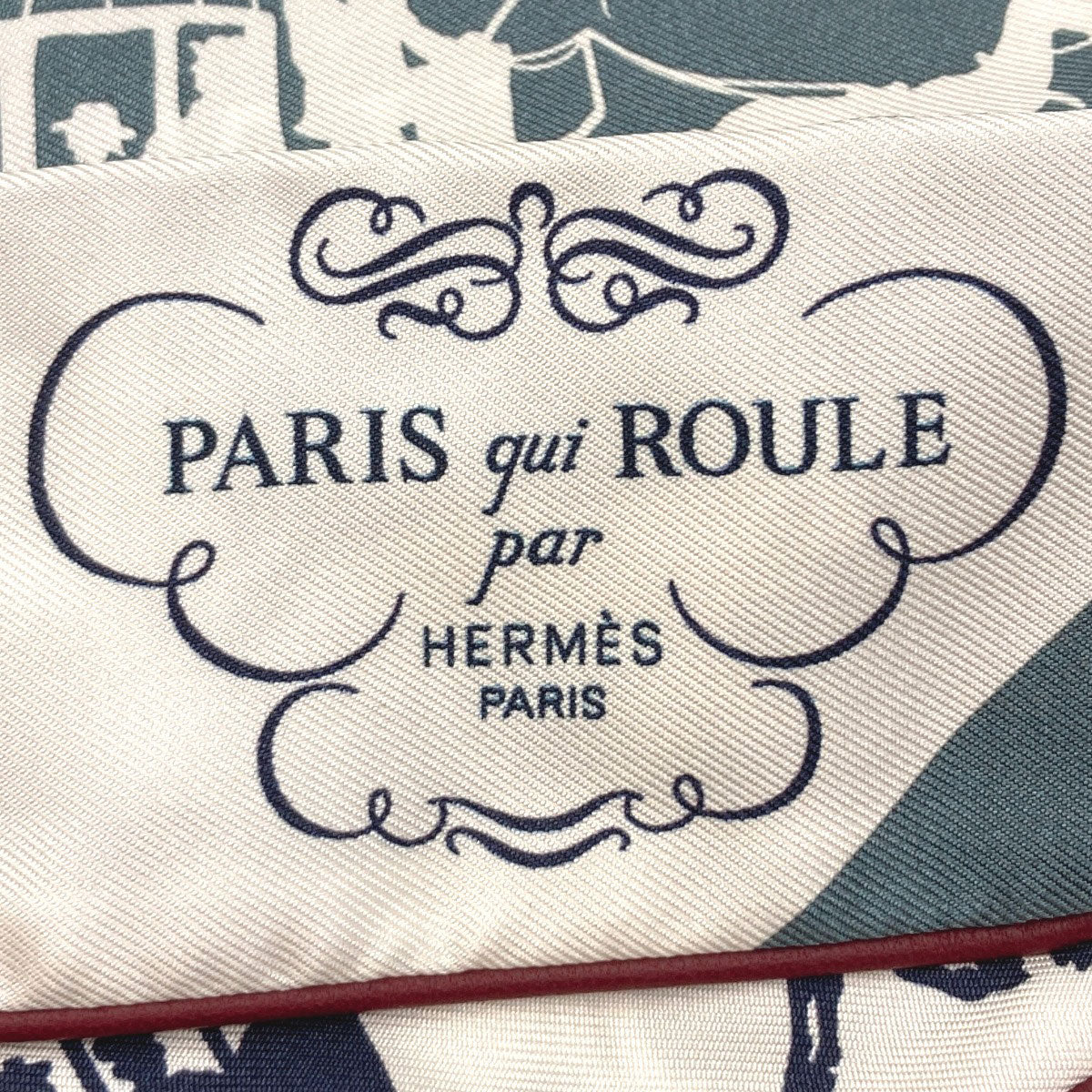 HERMES Twilly: A journey through Paris de Toujours on wheels Scarf Silk Ladies [Used]