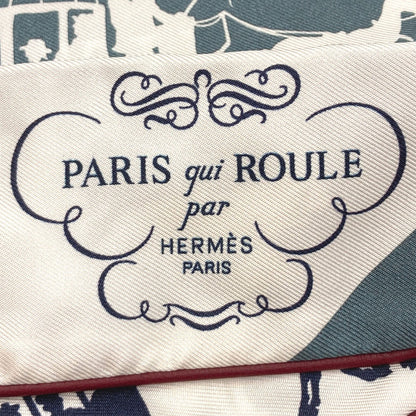 HERMES Twilly: A journey through Paris de Toujours on wheels Scarf Silk Ladies [Used]