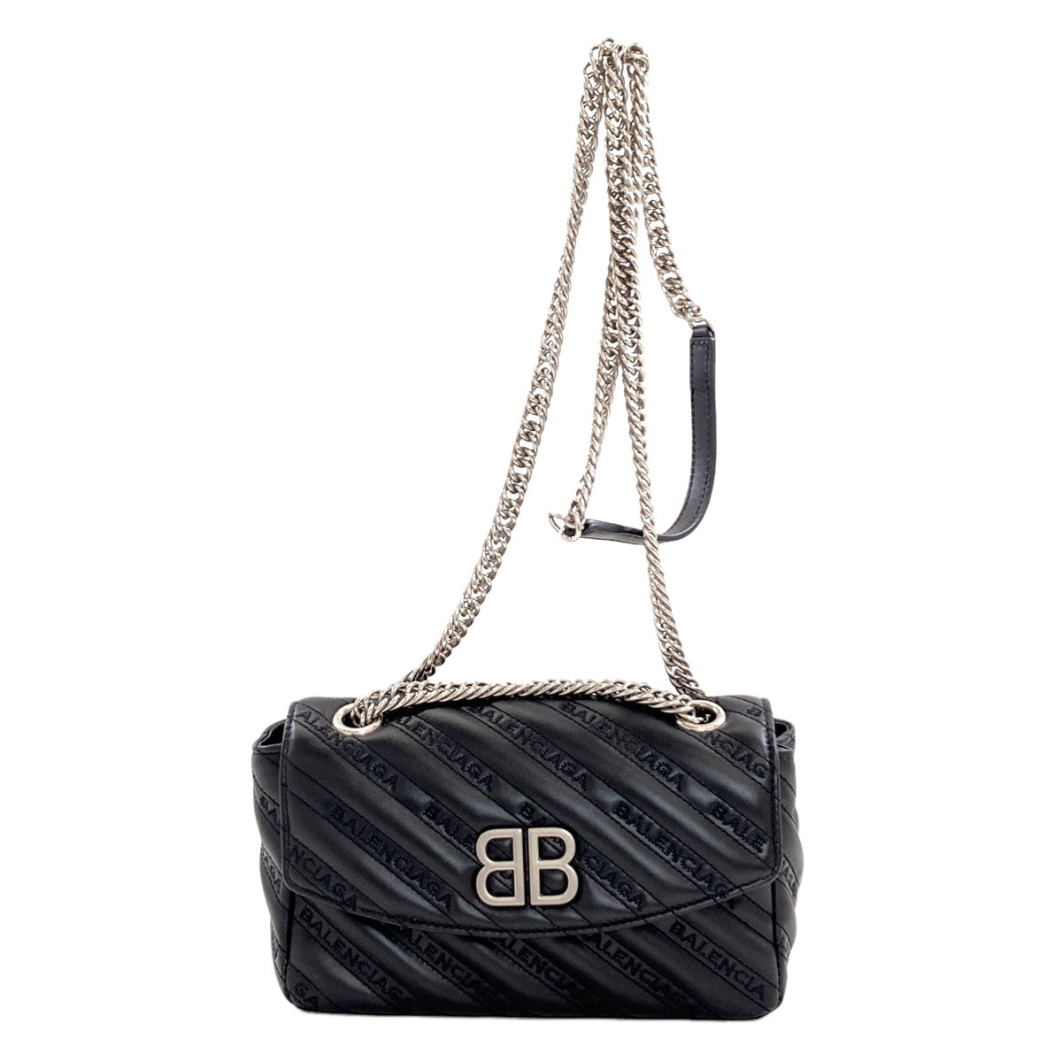 BALENCIAGA BB Logo ChainShoulder Shoulder Bag Calf Ladies [Used]