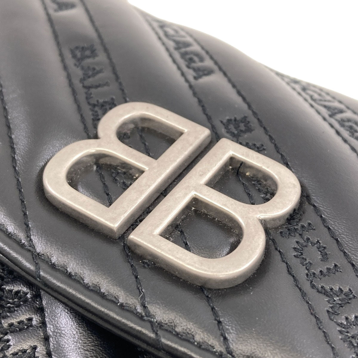 BALENCIAGA BB Logo ChainShoulder Shoulder Bag Calf Ladies [Used]