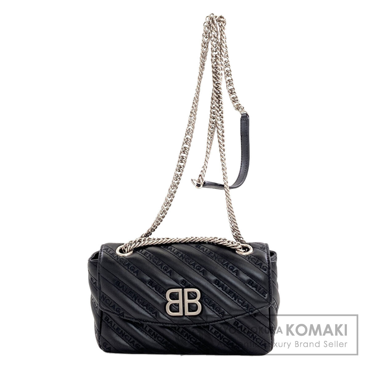 BALENCIAGA BB Logo ChainShoulder Shoulder Bag Calf Ladies [Used]