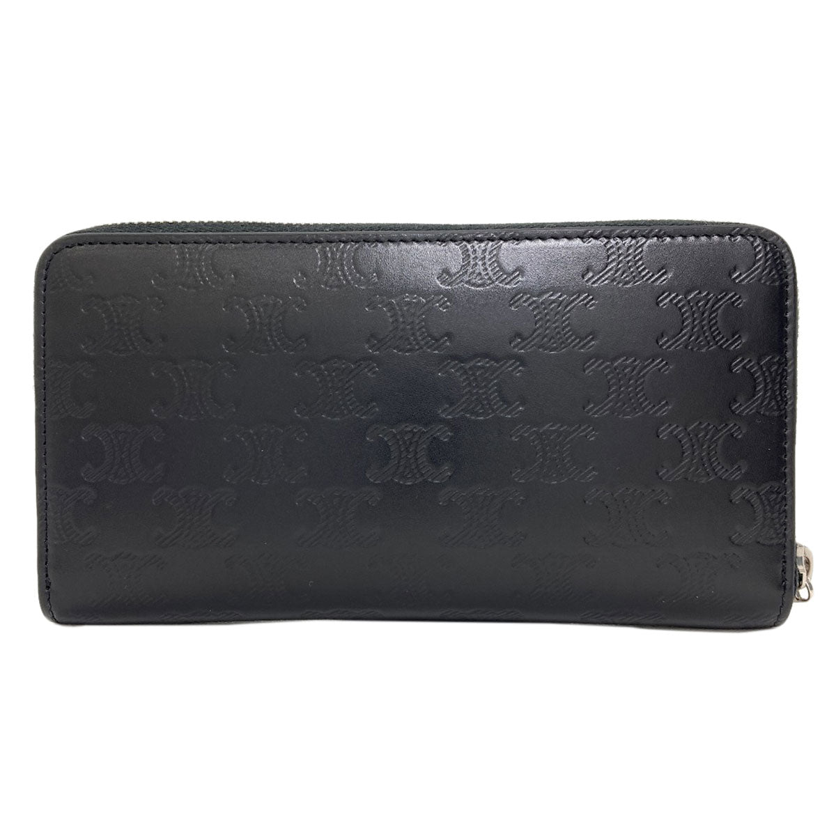 CELINE Triomphe Long wallet (with coin pocket) Leather Ladies [Used]