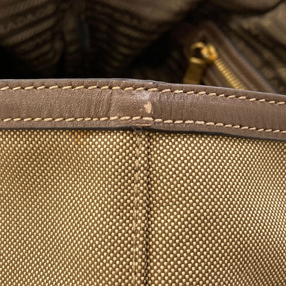 PRADA 1BG158 Fiocco logo Tote Bag Canvas LeatherLadies [Used]
