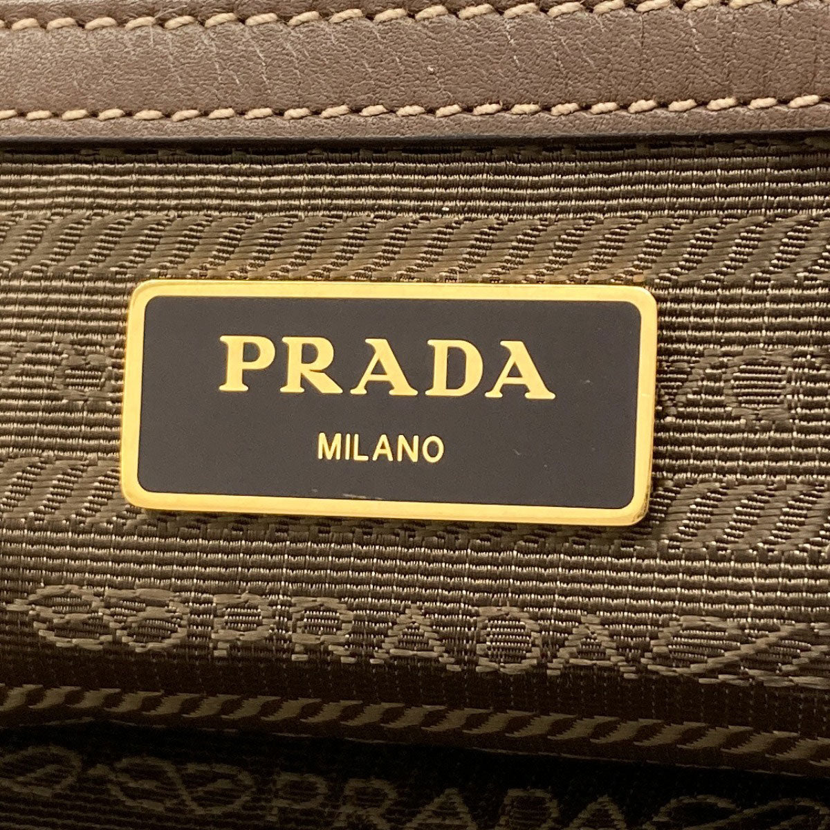 PRADA 1BG158 Fiocco logo Tote Bag Canvas LeatherLadies [Used]