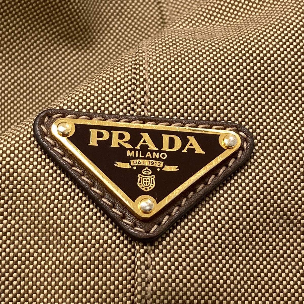 PRADA 1BG158 Fiocco logo Tote Bag Canvas LeatherLadies [Used]
