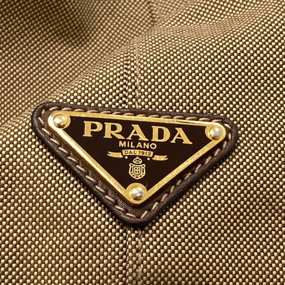 PRADA 1BG158 Fiocco logo Tote Bag Canvas LeatherLadies [Used]