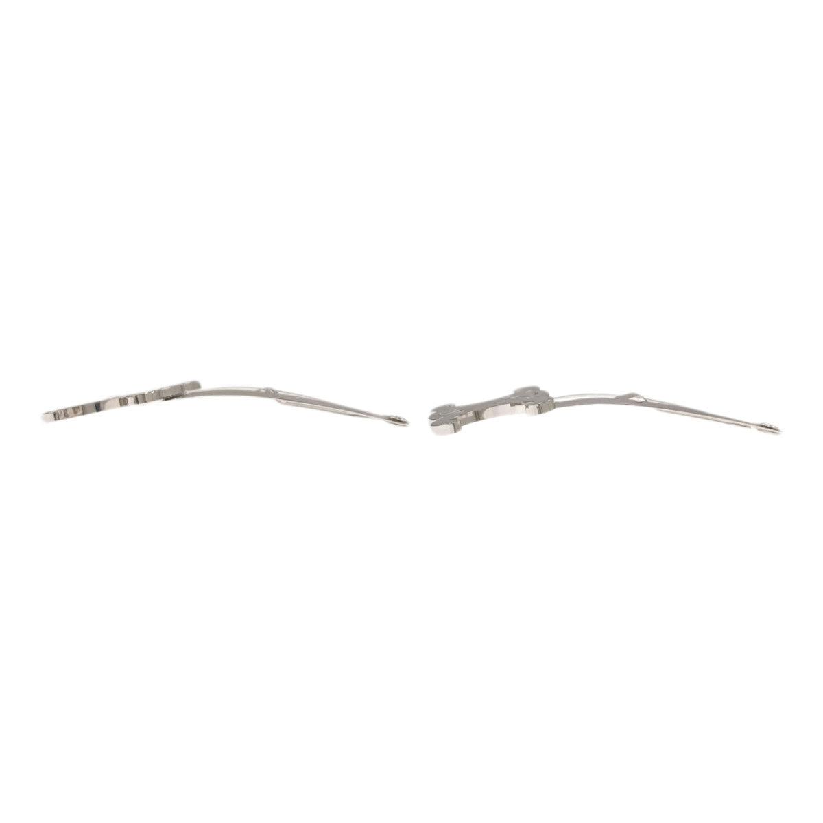 CELINE Hair clip Triomphe snap hair accessory Metal Ladies [Used]