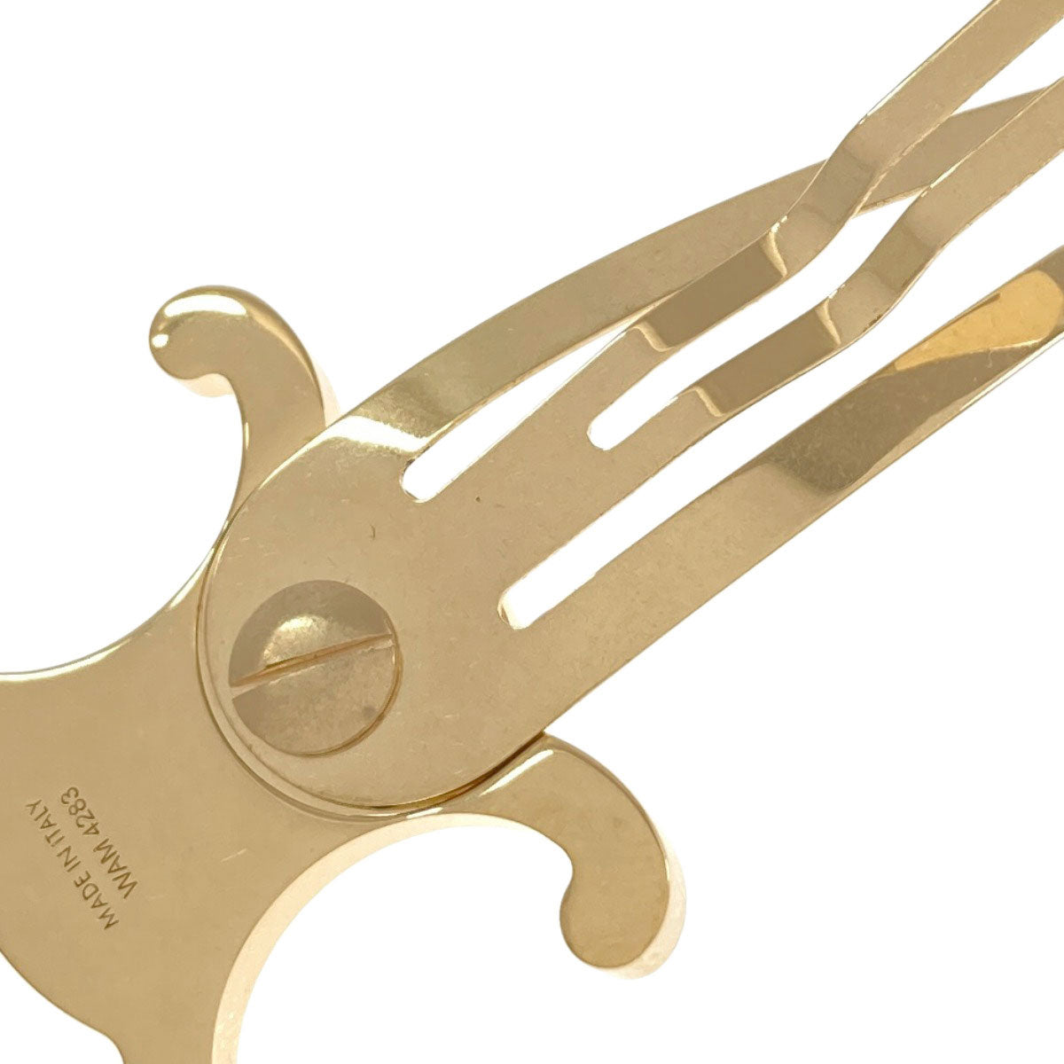 CELINE Hair clip Triomphe snap hair accessory Metal Ladies [Used]