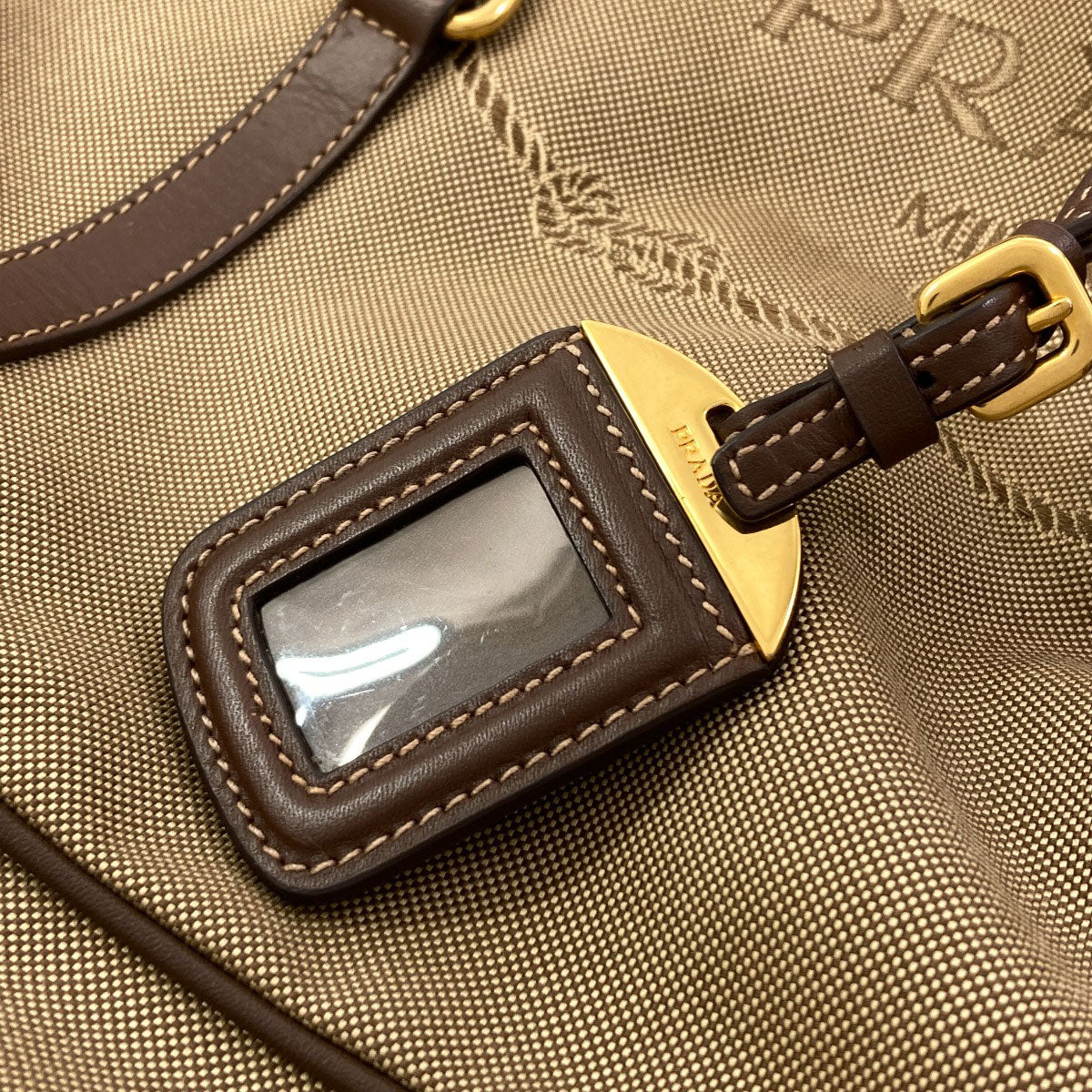 PRADA 1BG253 2WAY Tote Bag Canvas LeatherLadies [Used]