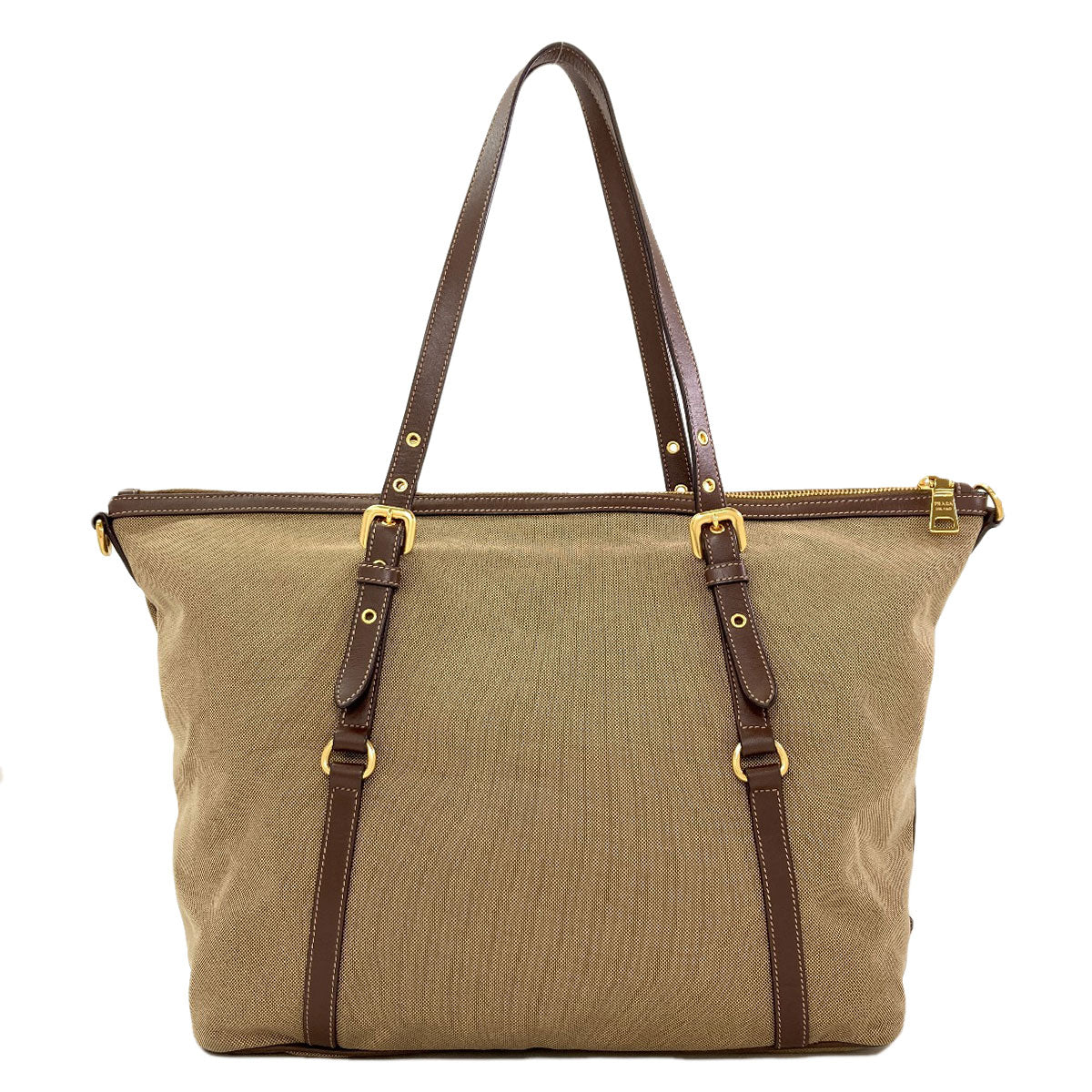 PRADA 1BG253 2WAY Tote Bag Canvas LeatherLadies [Used]
