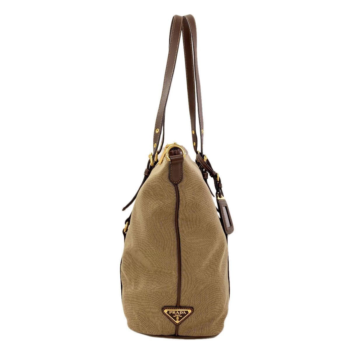 PRADA 1BG253 2WAY Tote Bag Canvas LeatherLadies [Used]