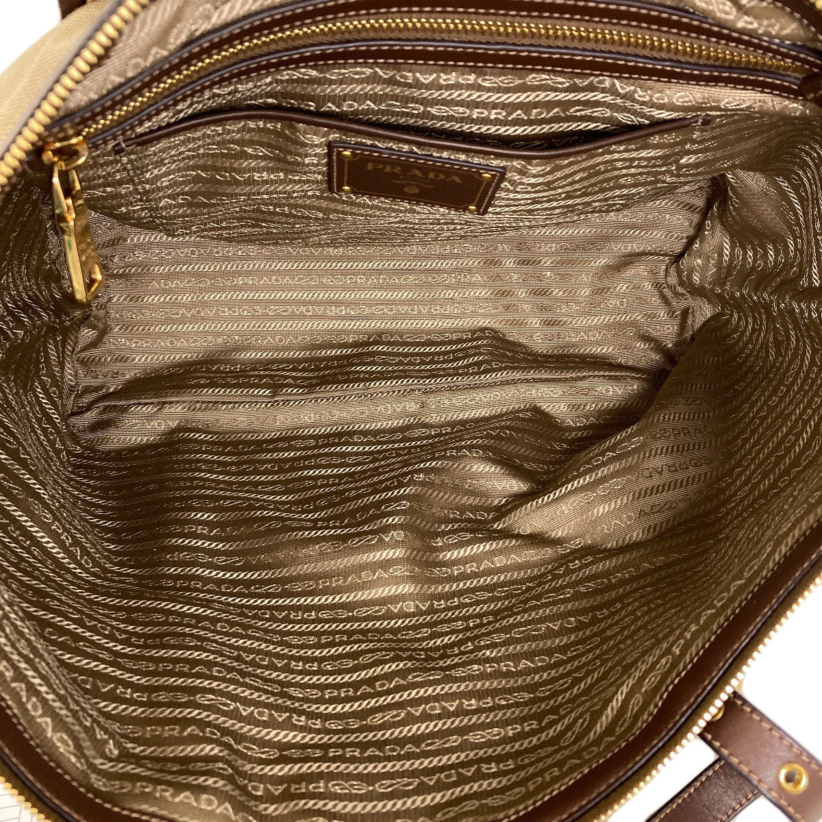 PRADA 1BG253 2WAY Tote Bag Canvas LeatherLadies [Used]