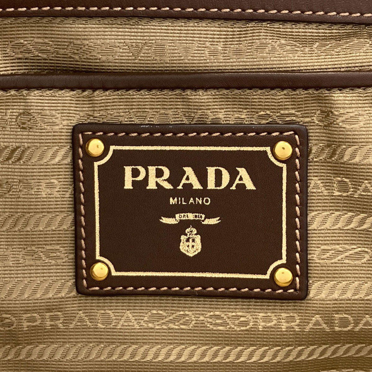 PRADA 1BG253 2WAY Tote Bag Canvas LeatherLadies [Used]