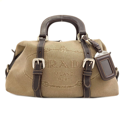 PRADA logo Handbag Canvas Ladies [Used]