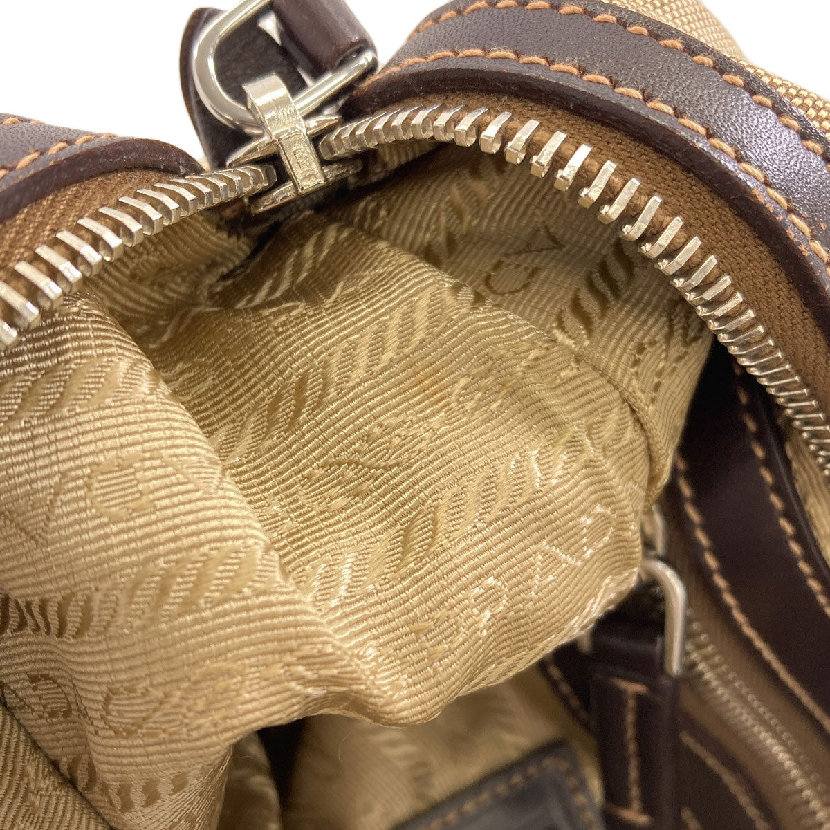 PRADA logo Handbag Canvas Ladies [Used]