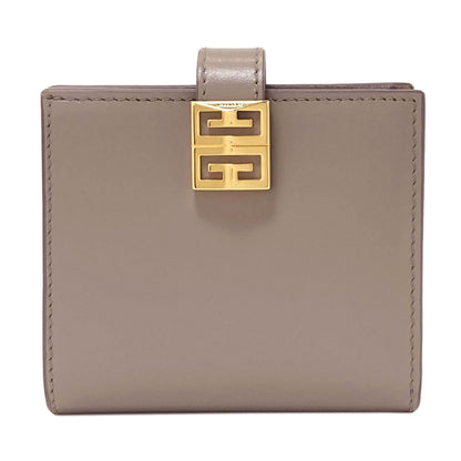 GIVENCHY 4G logo Bifold Wallet with Coin Pocket Leather Ladies [Used]