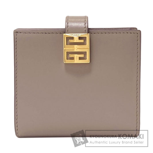 GIVENCHY 4G logo Bifold Wallet with Coin Pocket Leather Ladies [Used]
