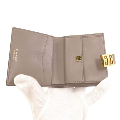 GIVENCHY 4G logo Bifold Wallet with Coin Pocket Leather Ladies [Used]