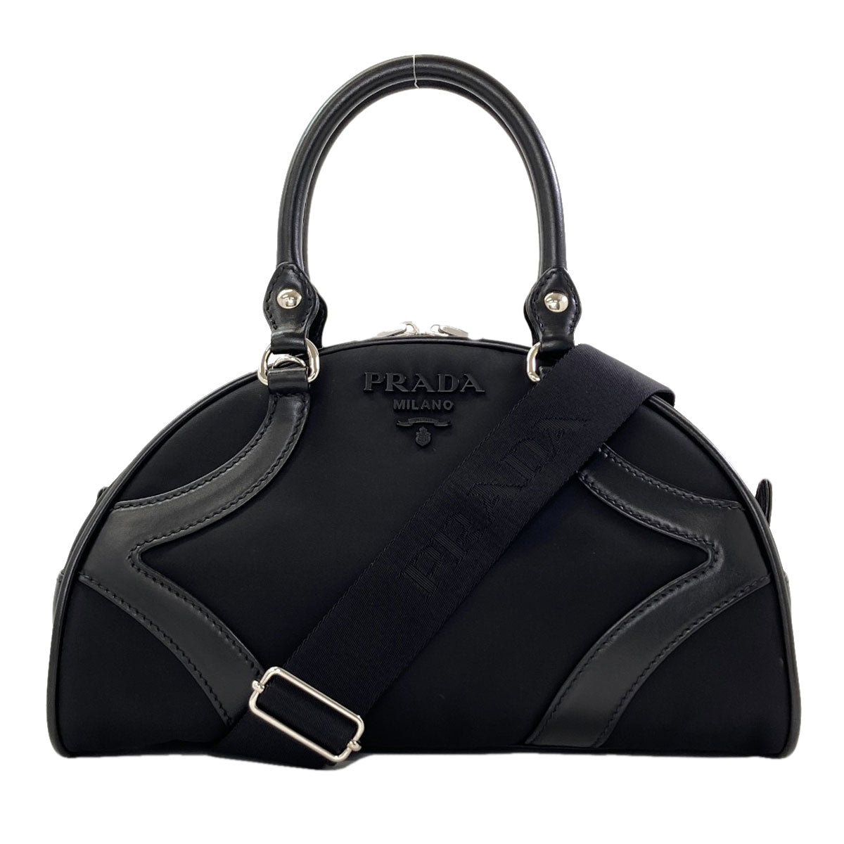PRADA Bowling bag 2WAY Handbag Nylon CalfLadies [Used]