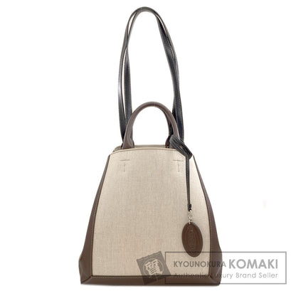 TODS 2WAY Handbag Leather CanvasLadies [Used]