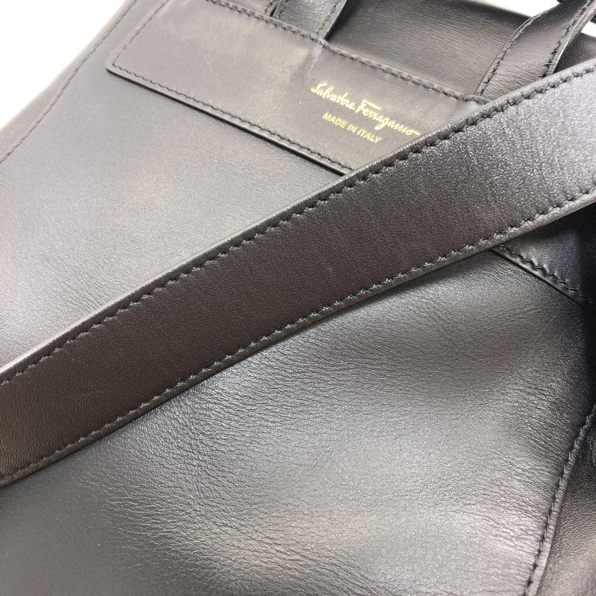 Salvatore Ferragamo Gancini studs Backpack Â· Daypack Leather Ladies [Used]