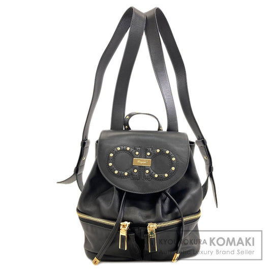 Salvatore Ferragamo Gancini studs Backpack Â· Daypack Leather Ladies [Used]