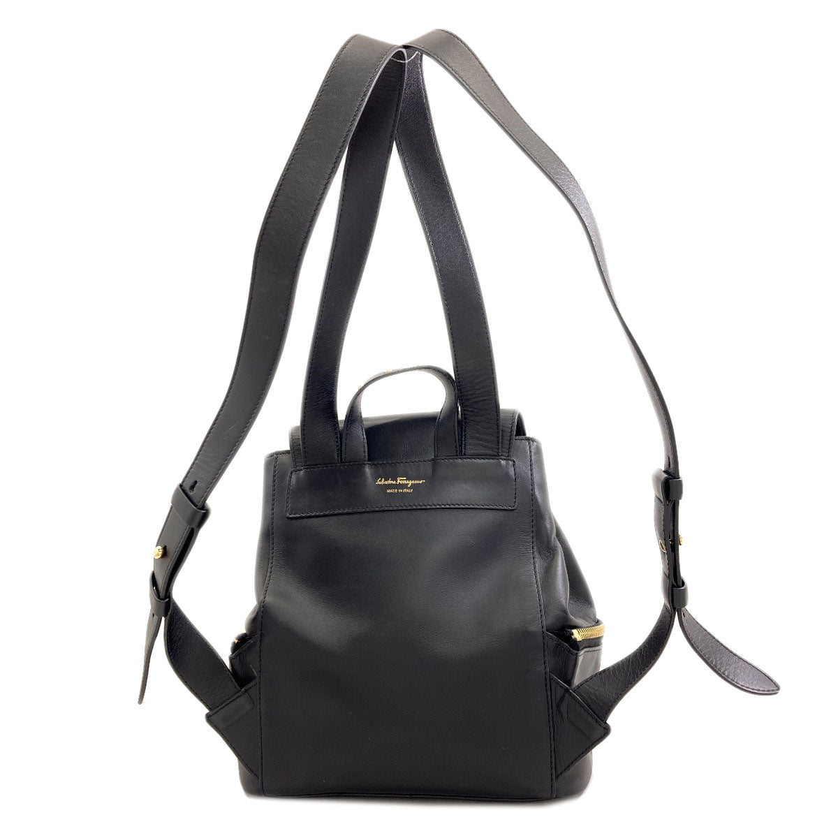 Salvatore Ferragamo Gancini studs Backpack Â· Daypack Leather Ladies [Used]