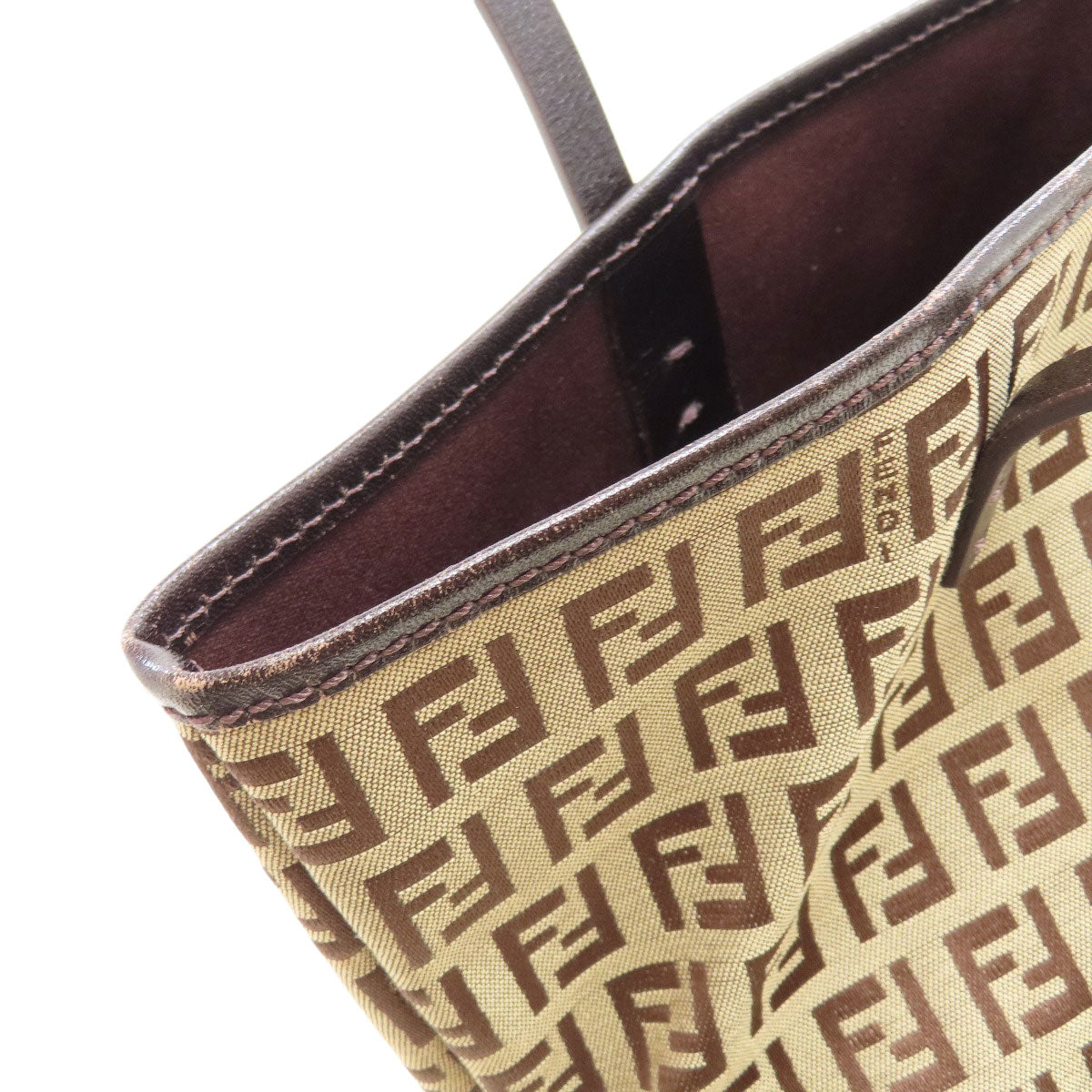 FENDI Zucchinopattern Handbag Canvas Ladies [Used]
